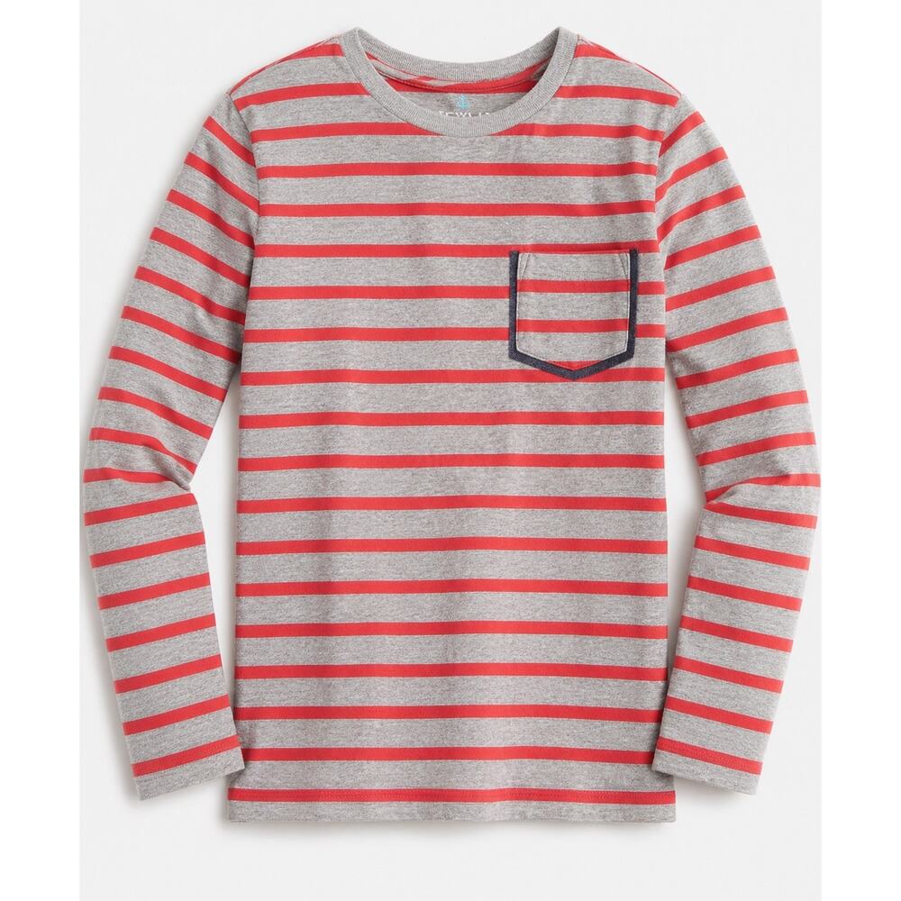 Crewcuts Kids' Striped Long-Sleeve Pocket Tee - Picture 5 of 5